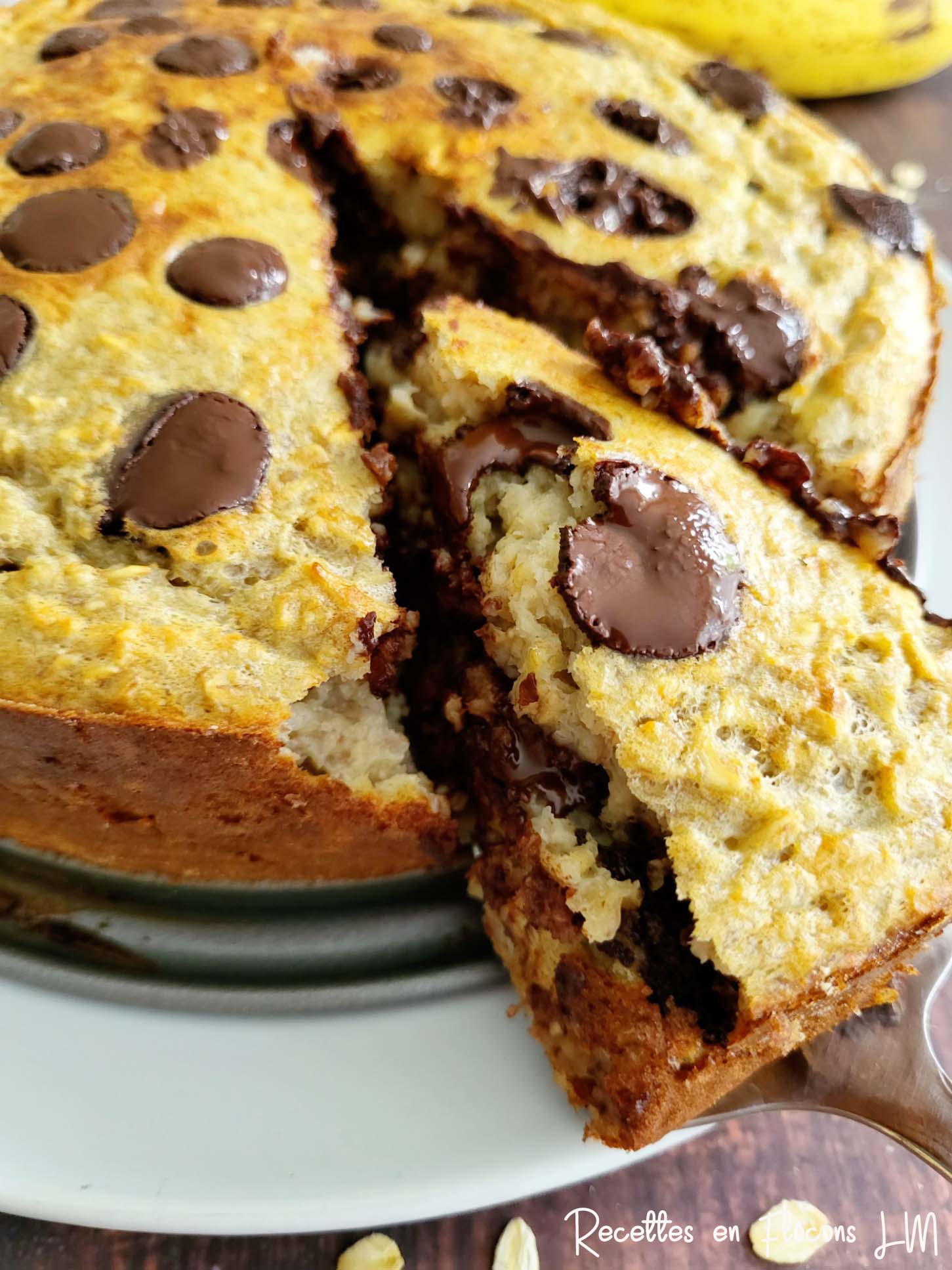 Gâteau moelleux banane chocolat - RECETTES EN FLOCONS